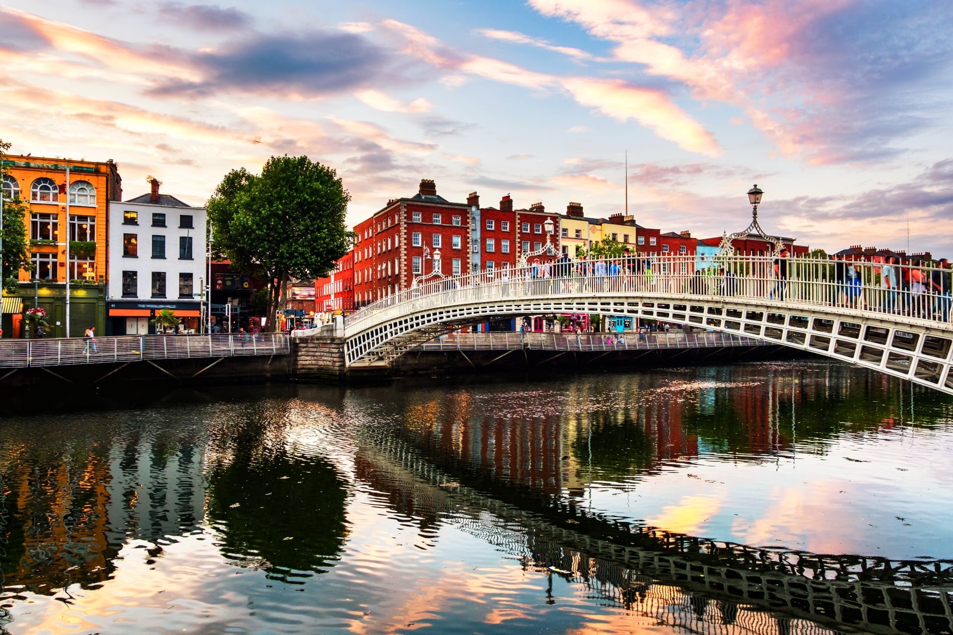Ha'penny Bridge, centre ville de Dublin