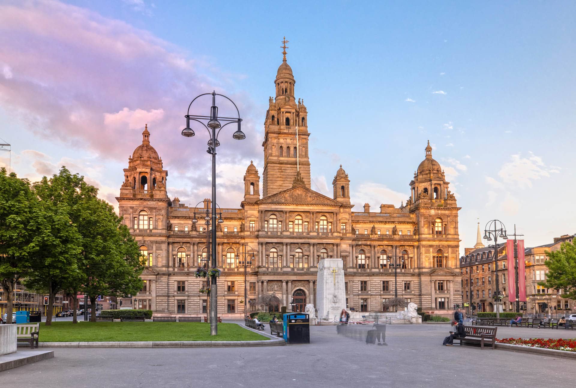 Glasgow,City,Chambers,And,George,Square,In,Glasgow,,Schottland
