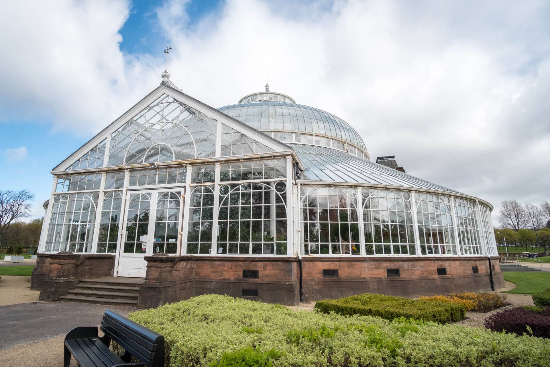 Buitenkant van de Botanische Tuinen van Glasgow
