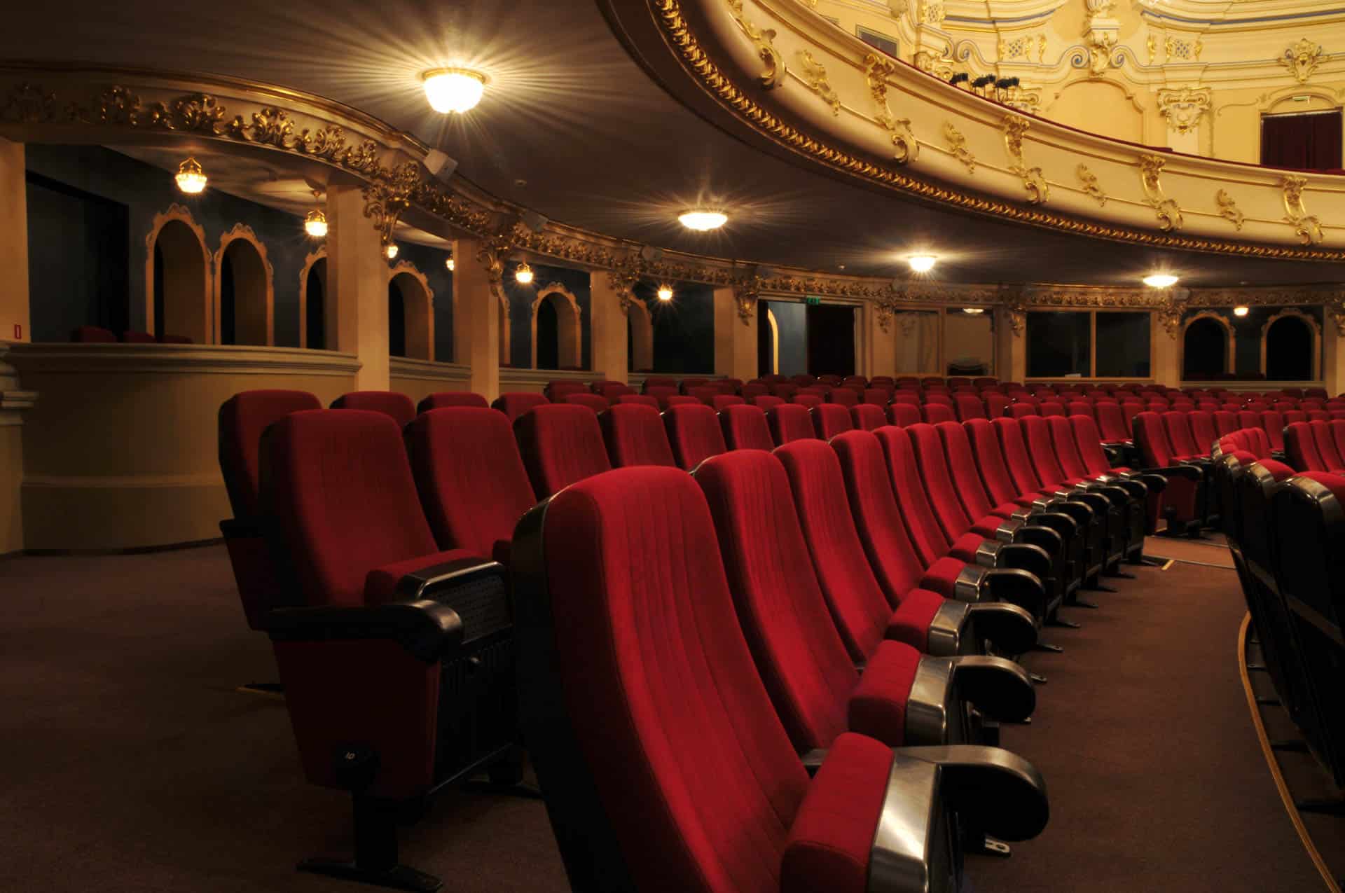 Theatre Seats Lined Within A Row