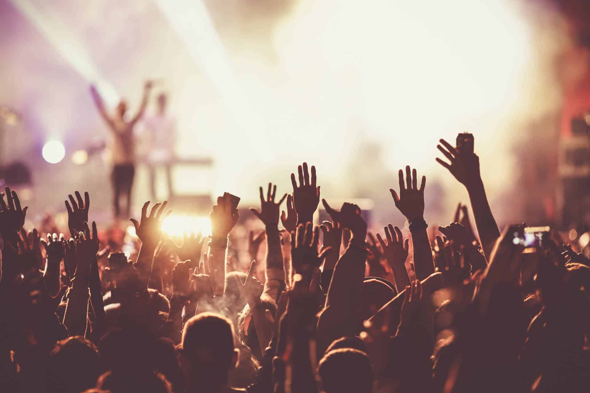 Crowd, At, Concert,-,Summer, Music, Festival