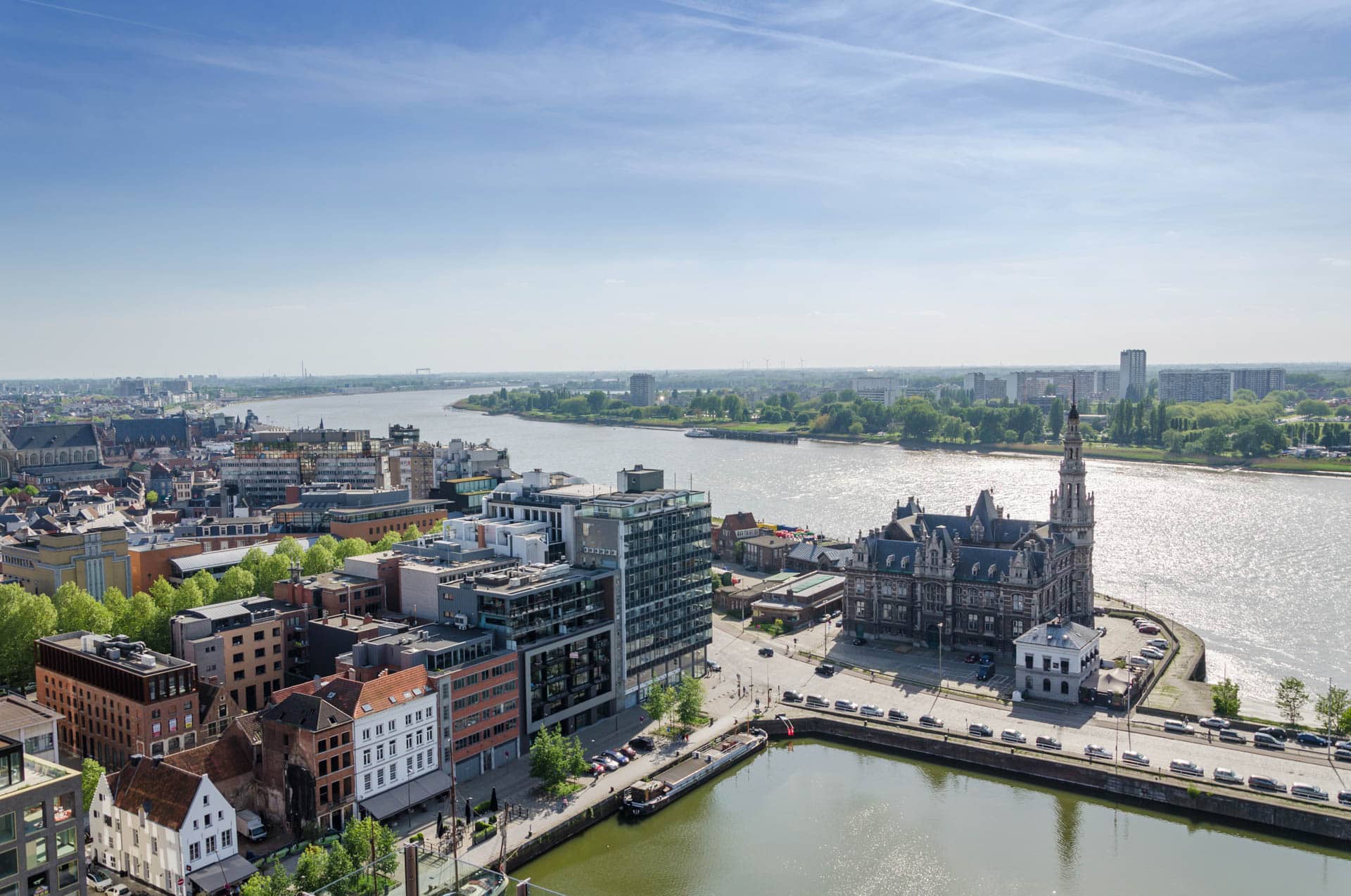 Vue du ciel à Anvers